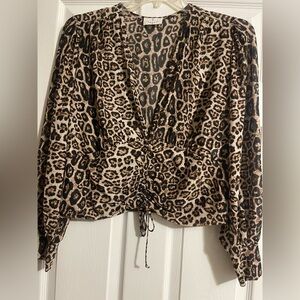Women’s Animal Print Sheer Blouse